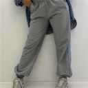 pantalone felpato con polsino grey